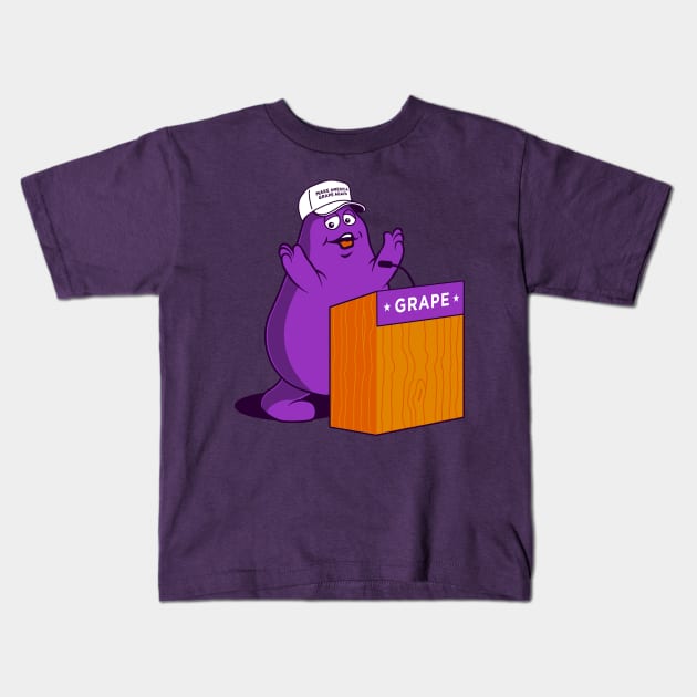 Make America Grape Again Kids T-Shirt by visualcraftsman